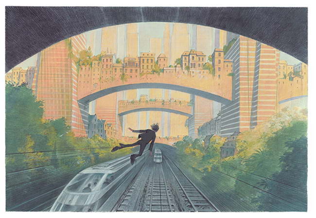 21 -Revoir-Paris Francois-Schuiten Ponts habites La Defense